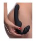 HARNAIS SILICONE DOUBLE VIBRATION SLIM RIDER NOIR