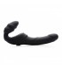 HARNAIS SILICONE DOUBLE VIBRATION SLIM RIDER NOIR