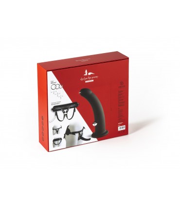 HARNESS WITH BLACK DILDO SIZE L