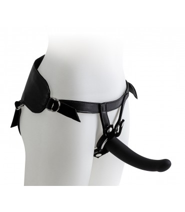 HARNESS WITH BLACK DILDO SIZE L