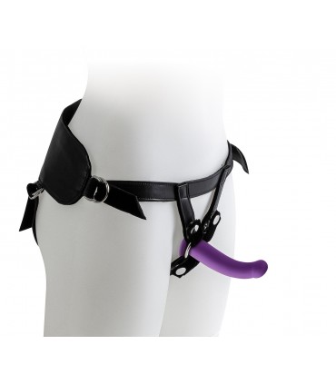 HARNESS WITH PURPLE DILDO SIZE S