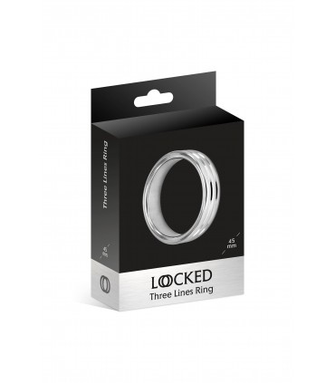 RING 3 LINES STEEL 45 MM X 50 MM