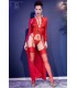 CR4419 BODY WITH THONG AND RED STOCKINGS L