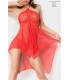 CR3884 BABYDOLL CON TANGA ROJO L/XL