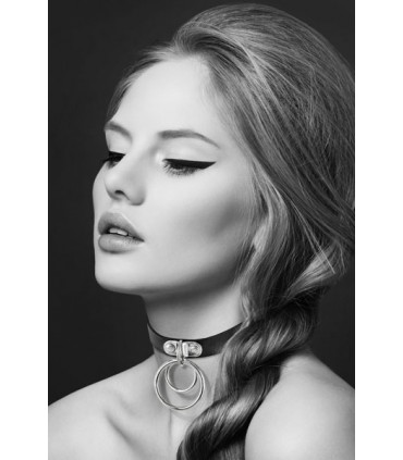 COLLAR DOBLE CÍRCULO NEGRO