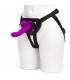 HAPPY RABBIT VIBRATING STRAP ON HARNESS SET PURPLE