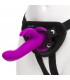 HAPPY RABBIT VIBRATING STRAP ON HARNESS SET PURPLE