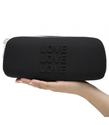 HAPPY RABBIT LOVE BORSA PORTAOGGETTI CON ZIP MEDIA NERA