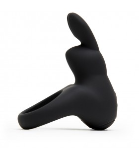 HAPPY RABBIT RECHARGEABLE COCK RING BLACK