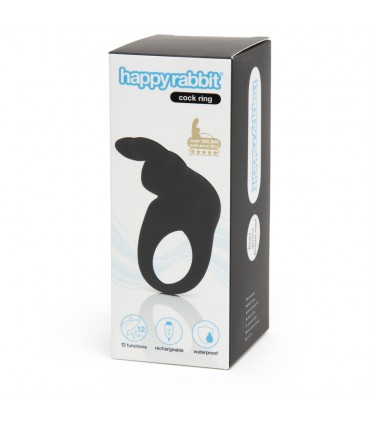 HAPPY RABBIT WIEDERAUFLADBARER COCKRING SCHWARZ