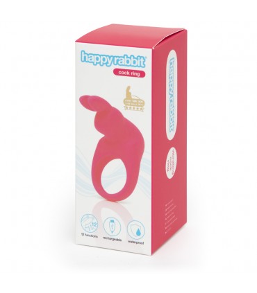 HAPPY RABBIT RECHARGEABLE COCK RING PINK