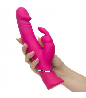 HAPPY RABBIT REALISTIC DUAL DENSITY RABBIT VIBRATOR PINK