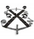 FIFTY SHADES OVER THE BED CROSS RESTRAINT SILVER