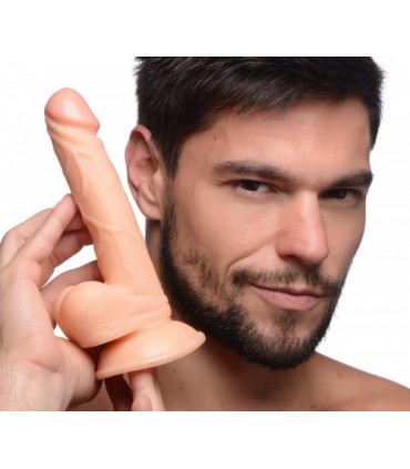 REALISTISCHER DILDO MIT HODEN 16,5 CM FLEISCH