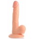 DILDO REALISTICO CON TESTICOLI CARNE 16'5 CM