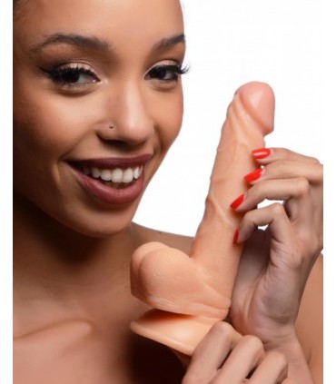 REALISTISCHER DILDO MIT HODEN 16,5 CM FLEISCH