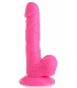 DILDO RÉALISTE AVEC TESTICULES 16'5 CM ROSE