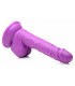 DILDO REALISTE A TESTICULES 16'5 CM VIOLET