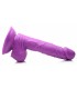 DILDO REALISTE A TESTICULES 16'5 CM VIOLET