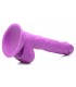 DILDO REALISTE A TESTICULES 16'5 CM VIOLET