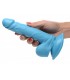 REALISTIC DILDO W/ TESTICLES 16'5 CM BLUE