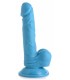 REALISTIC DILDO W/ TESTICLES 16'5 CM BLUE