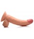 DILDO REALISTICO CON TESTICOLI CARNE 19 CM