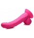 DILDO REALISTE A TESTICULES 19 CM ROSE