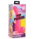 DILDO REALISTE A TESTICULES 19 CM ROSE