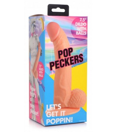 DILDO REALISTICO CON TESTICOLI CARNE 19 CM