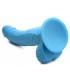 REALISTISCHER DILDO MIT HODEN 19 CM BLAU