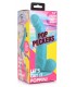 REALISTIC DILDO W/ TESTICLES 19 CM BLUE