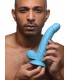 REALISTIC DILDO W/ TESTICLES 19 CM BLUE