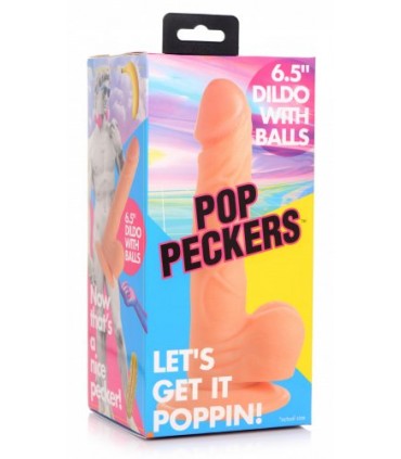 REALISTISCHER DILDO MIT HODEN 16,5 CM FLEISCH