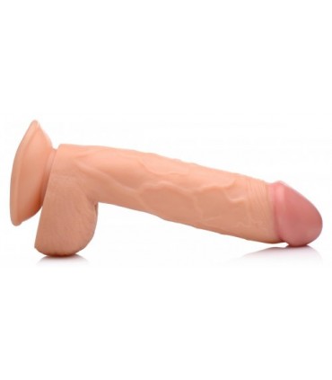 DILDO REALISTE A TESTICULES 21 CM FLESH