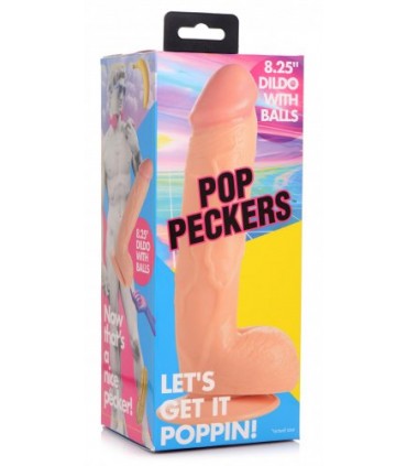 DILDO REALISTE A TESTICULES 21 CM FLESH