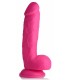 DILDO REALISTE A TESTICULES 21 CM ROSE