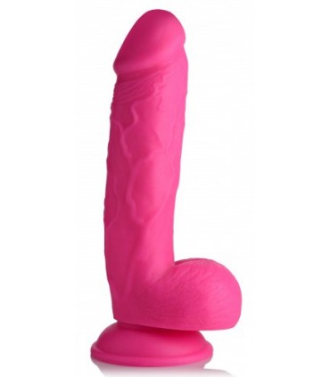DILDO REALISTICO CON TESTICOLI 21 CM ROSA