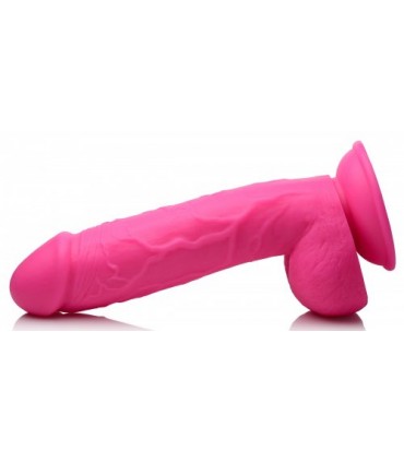 DILDO REALISTICO CON TESTICOLI 21 CM ROSA