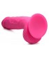 DILDO REALISTE A TESTICULES 21 CM ROSE