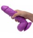 DILDO REALISTE A TESTICULES 21 CM VIOLET