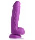 DILDO REALISTE A TESTICULES 21 CM VIOLET