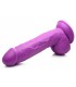 DILDO REALISTE A TESTICULES 21 CM VIOLET