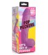 DILDO REALISTE A TESTICULES 21 CM VIOLET