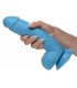 REALISTISCHER DILDO MIT HODEN 21 CM BLAU