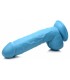 DILDO REALISTE A TESTICULES 21 CM BLEU