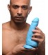 DILDO REALISTE A TESTICULES 21 CM BLEU