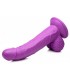 DILDO RÉALISTE A TESTICULES 19 CM VIOLET