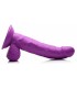 DILDO RÉALISTE A TESTICULES 19 CM VIOLET