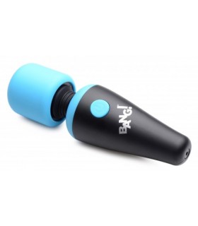 MINI MASAJEADOR WAND 10 FUNCIONES USB AZUL